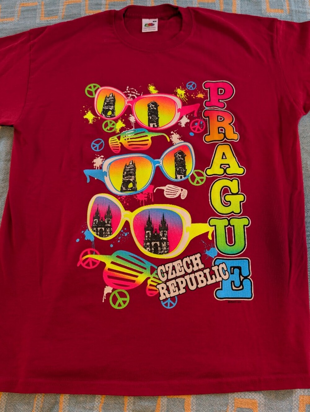 Prague, Czech Republic Sunglasses T-Shirt Mens M